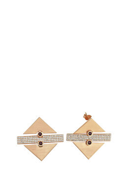 Geometrik Formlu Kadın Altın Küpe